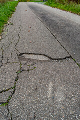 Obraz premium Strassenschäden