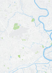 Fototapeta na wymiar City map Ho Chi Minh, color detailed plan, vector illustration