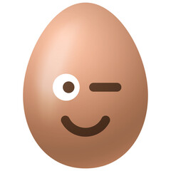 Happy Easter, easter eggs with cute smiling emoji face illustration