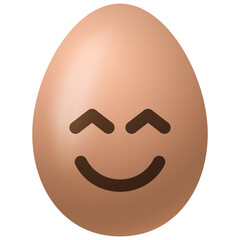 Happy Easter, easter eggs with cute smiling emoji face illustration