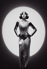 Abstraktes Porträt eines schönen fiktiven Mädchens. Modische süße Frau. Kreatives schönes Mädchen © designprojects