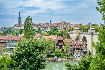 Fototapeta na wymiar Cityscape of the old town of Bern