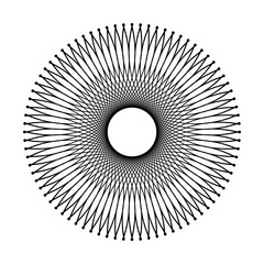 Abstract Circle Radial Pattern. Round Design Element.