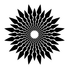 Abstract Circle Radial Design Elements.