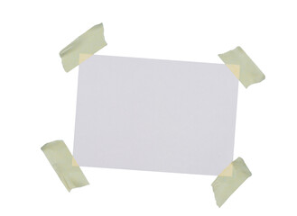a blank sheet of paper hung