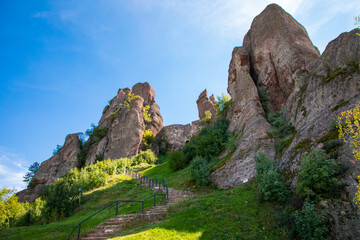 Fototapeta na wymiar Felsformationen an der Festung Belogradtschik, Bulgarien