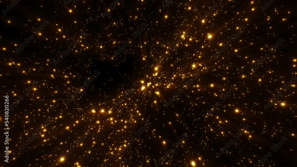 Wall mural dark sky with shooting stars. motion.orange and white stars that fly in different directions in abst