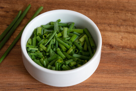 Chopped Chives in a Bowl