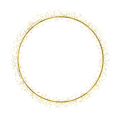 Gold Glitter Circle Frame