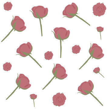 Wallpaper Fondo patron de rosas rojas 