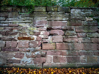 Historische Sandstein Mauer