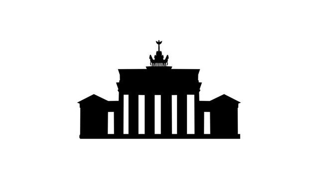 Brandenburg Gate silhouette