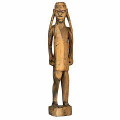 Native wooden art figurine