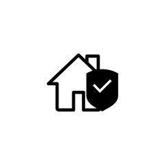 Obraz premium home insurance icon vector illustration. home protection sign and symbol