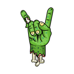 Isolated hand scary hallowen vector illustration