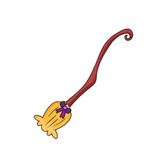 Isolated broom hallowen vector illustration