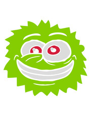 Haariges Monster verrücktes Gesicht 