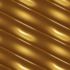 Gold texture background, abstract liquid gold seamless pattern, 3d illustration