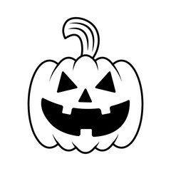 Isolated pumpkin draw hallowen vector illustration