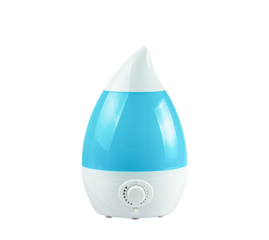 Electric Essential oils Aroma diffuser - white blue air humidifier - Transparent background, PNG file
