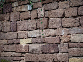 Historische Sandstein Mauer