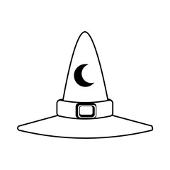 Fototapeta premium Isolated hat magician draw hallowen vector illustration