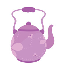 lilac teapot handle utensil