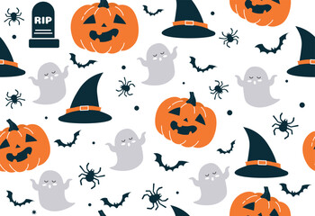 Halloween seamless pattern