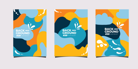 Fototapeta premium vector abstract Colorful liquid and fluid background for Cover, book, social media story, poster, and Page Layout.