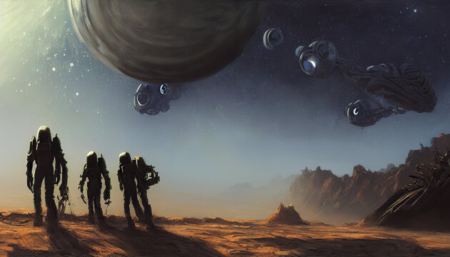 Alien world generated by AI