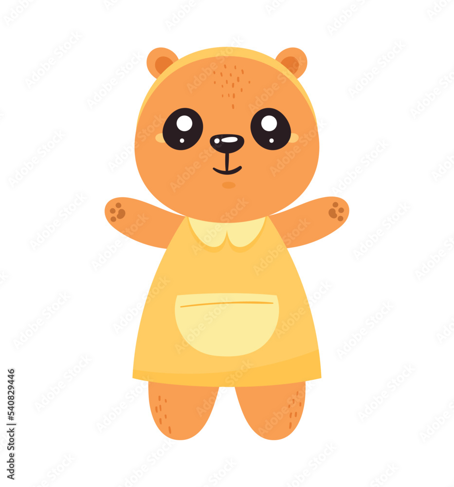 Wall mural cute female bear kawaii