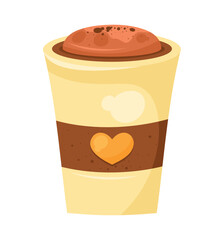 take away coffee with heart