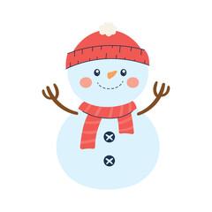 cute christmas snowan