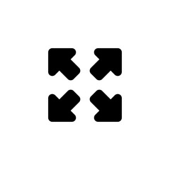 Fullscreen Icon vector illustration. Expand to full screen sign and symbol. Arrows symbol