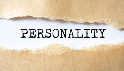 Fototapeta na wymiar Personality word written under torn paper concept.