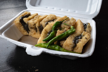 Tahu Petis, a typical food of Semarang City, is made from dry and crispy fried tofu stuffed with shrimp paste which has been mixed with special spices so that it smells good, savory and sweet.