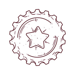 bottle cap with star