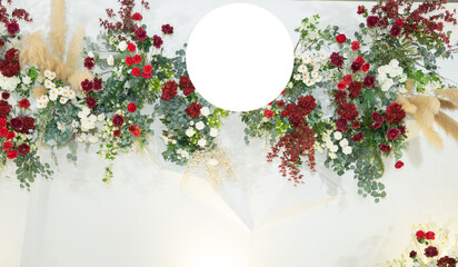 wedding flower backdrop background, colorful background, fresh rose, bunch of flower