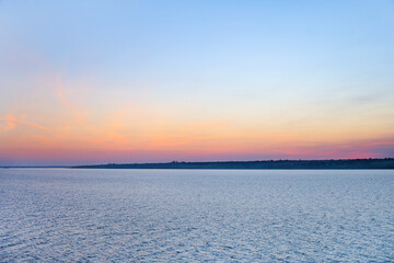 View of beautiful lake and sky