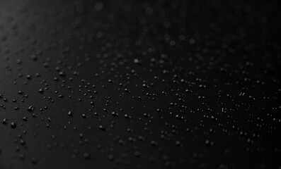 Water droplets on the floor with black background