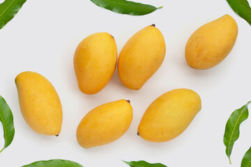 Tropical fruit, Mango on white