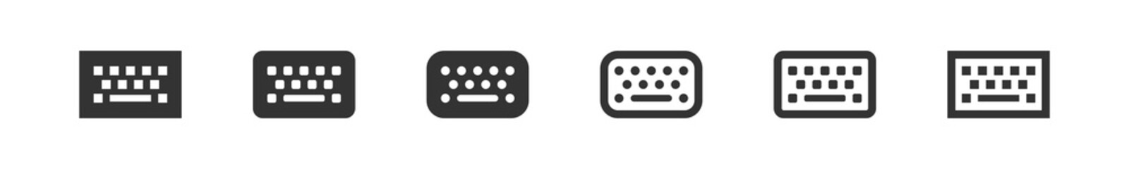 Keyboard icon. Computer digital alphabet symbol. Keyboard control button in vector flat