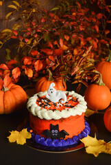 halloween pumpkin cake