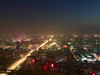 Obraz premium Beijing, China, November 2016 - A view of a city at night