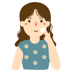 woman doing skincare