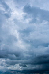 Abstract background of beautiful white clouds with blue sky in Brazil