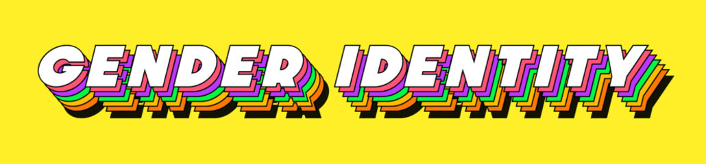 Gender identity phrase modern typography vector 10 eps
