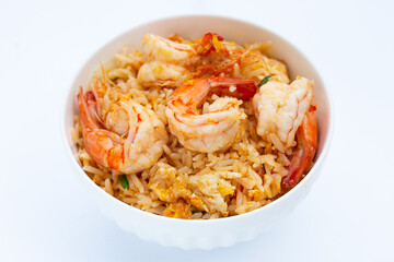 Prawn and egg fried rice