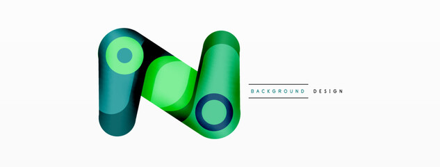 Modern stylish geometric background. Abstract round shapes composition for wallpaper, banner, background or landing