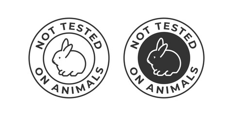 Not tested on animals sign for product label